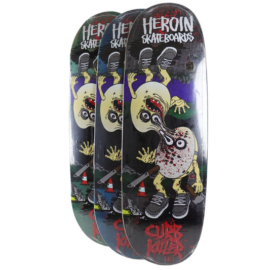 Heroin Skateboard Deck Curb Killer 9 Merged (Assorted) 10" x 32.5"
