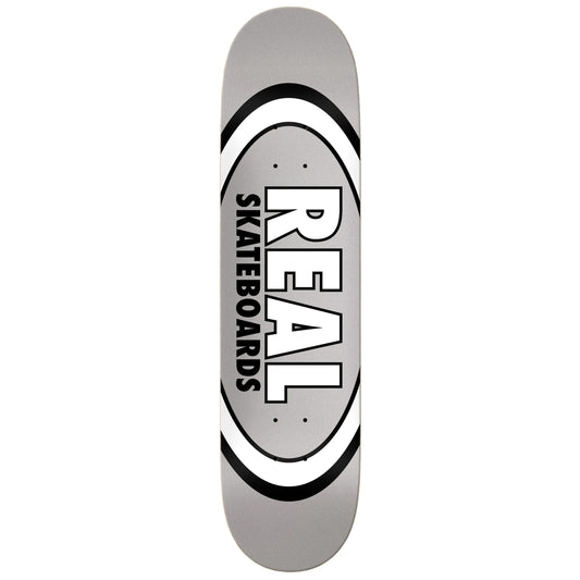 Real Skateboard Deck Classic Oval True Mid Grey 7.75" x 29.5"