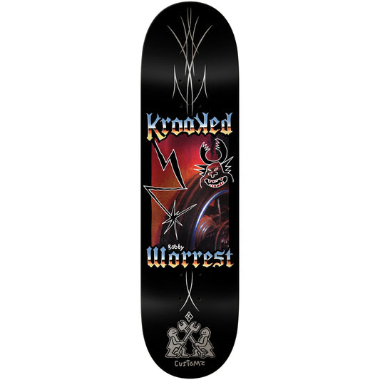 Krooked Skateboard Deck Worrest Chrome Zone Twin Tail 8.3" x 31.9"