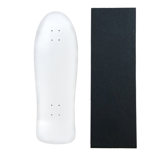 Moose Old School Deck 10" x 30" White with Griptape
