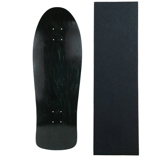 Moose Old School Deck 10" x 30" Stained Black with Griptape
