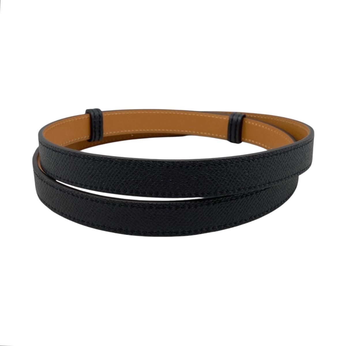 Hermes Belt Kelly 18 89 Epsom Buckle Noir Black