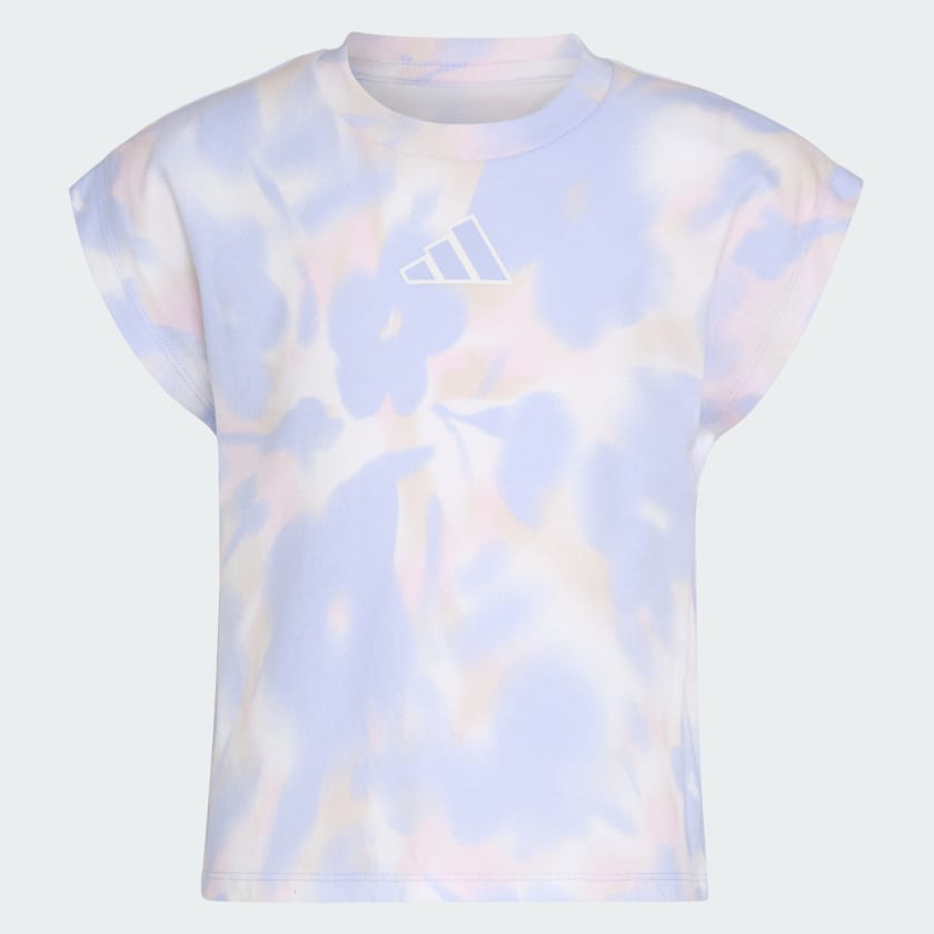 Kids' adidas Two-Piece Printed Sleeveless Box Tee and French Terry Skort Set