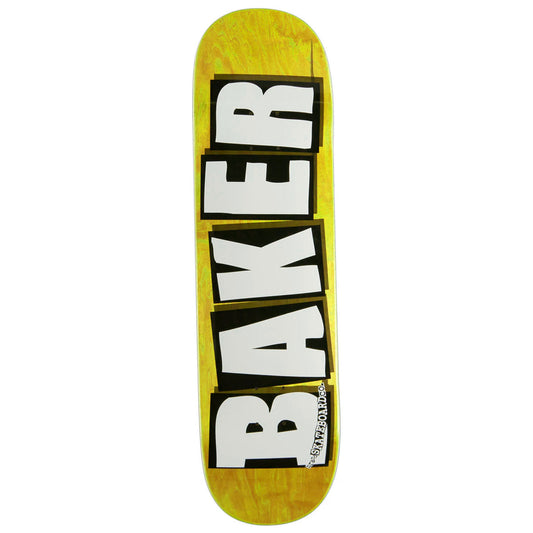 Baker Skateboard Deck Logo Veneers B2 Yellow 8.25" x 32.25"