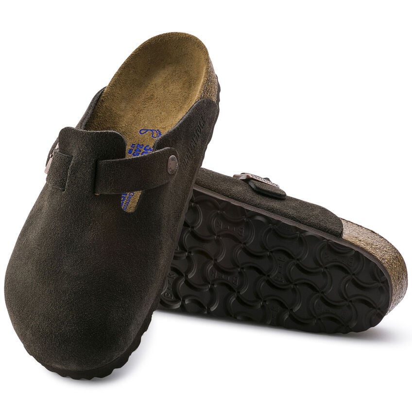 Unisex Boston Soft Footbed Suede Leather Mocha Regular/Wide