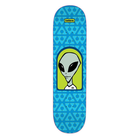 Alien Workshop Skateboard Deck Believe Pattern Blue 8.125" x 32"
