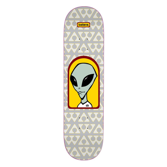 Alien Workshop Skateboard Deck Believe Pattern Grey 8.625" x 32.375"