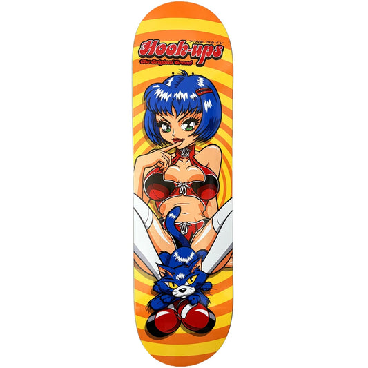 Hook Ups Skateboard Deck Miss Kitty 8.5" x 32.25"