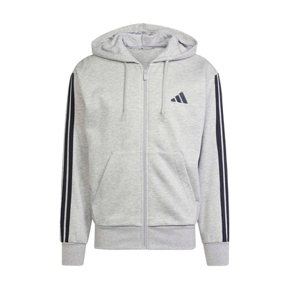 Essentials 3 Stripes Fleece FZ Hoody - Mens