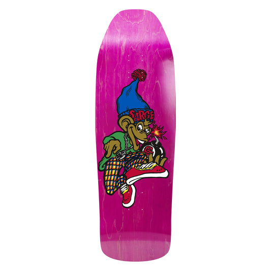 New Deal Skateboard Deck Danny Sargent Monkey Bomb Pink 9.62" x 31"