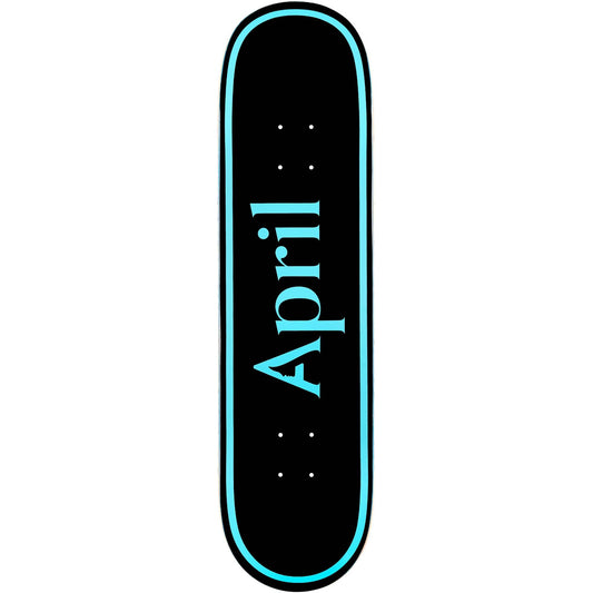 April OG Logo Blue Black Skateboard Deck 8.5"