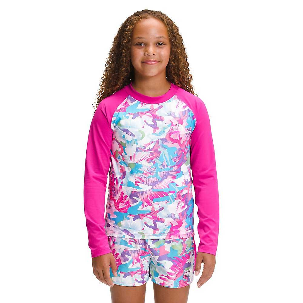 The North Face Girls Printed Amphibious LS Sun Tee