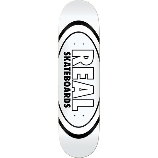 Real Team Classic Oval White Skateboard Deck 8.38"